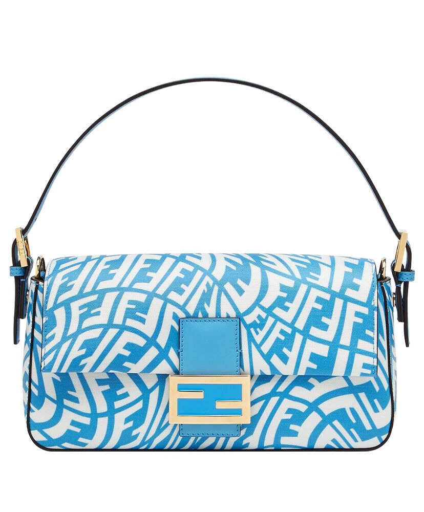 Fendi Mini Baguette 1997 Handbag 8BS049 Blue